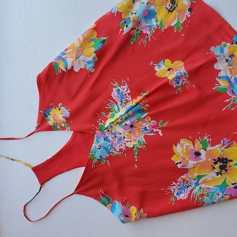 Polo by Ralph Lauren Red Floral Tank Top